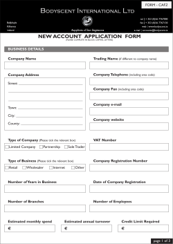 NEWACCOUNT APPLICATION FORM