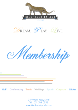 Ream. Lay. Ive. - Kloof Country Club