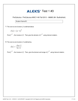 Test 1 #3 - FAU Math
