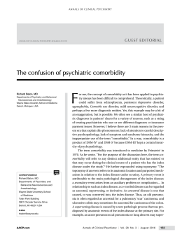The confusion of psychiatric comorbidity