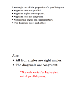 *This only works for Rectangles, not all parallelograms.