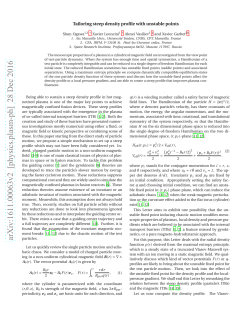 Creating steep density profile with a separatrix