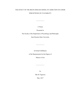 THE EFFECT OF THE BRAIN DISEASE MODEL OF ADDICTION ON