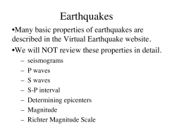 Earthquakes