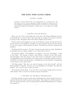 the king who loves chess - UCSB Math