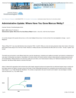 Administrative Update: Where Have You Gone