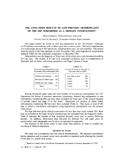 the long-term results of low-friction arthroplasty of hip performed as a