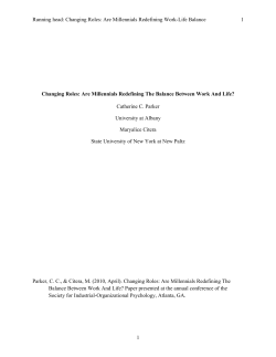 Changing Roles: Are Millennials Redefining The Balance Between