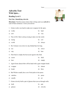 Adverbs Test - Ereading Worksheets