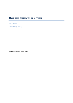 hortus musicalis novus