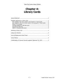 Library Card Policies - Tulsa City