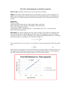 01 Free Fall Lab