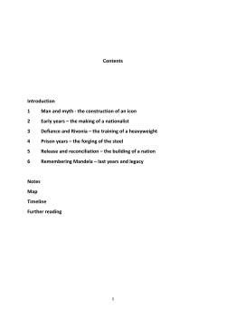 Contents Introduction 1 Man and myth - the