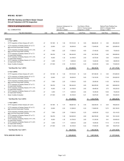 RFB NO: #215011 RFB ON: Sanitary and Storm Sewer Closed