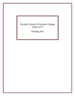 Faculty Council of Hunter College 1938