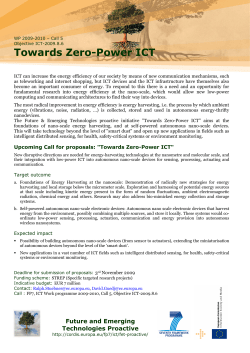 Towards Zero-Power ICT - Cordis