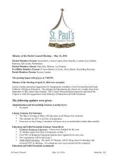 The following updates were given: - St. Paul