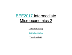 BEE2017 Intermediate Microeconomics 2