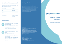 How do I clean my ears? - Crystal Clear Ear Clinics