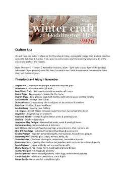 Crafters List - Doddington Hall