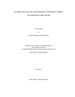 SPANISH LANGUAGE USE AND LINGUISTIC ATTITUDES IN