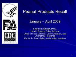 Peanut Products Recall