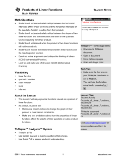 Products of Linear Functions G. - TI Education