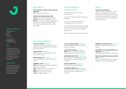 Education Achievements Work Experience Skills James Isbell Bio