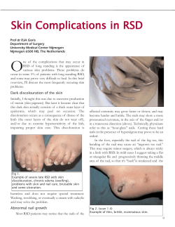 Skin Complications in RSD patients