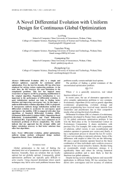 A Novel Differential Evolution with Uniform Design for Continuous