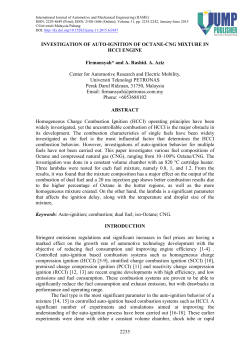 Investigation of Auto-Ignition of Octane-CNG Mixture in HCCI
