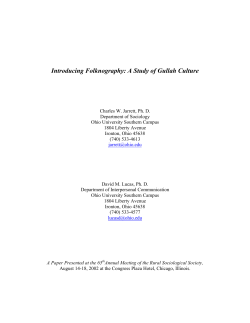 Introducing Folknography: A Study of Gullah Culture