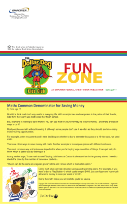 Math: Common Denominator for Saving Money