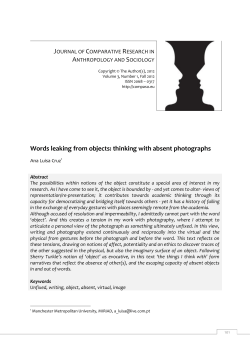 Words leaking from objects: thinking with absent