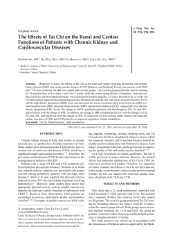 The Effects of Tai Chi on the Renal and Cardiac Functions of