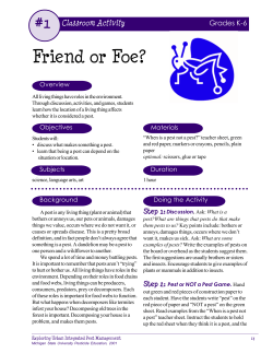 Friend or Foe? - MSU IPM - Michigan State University