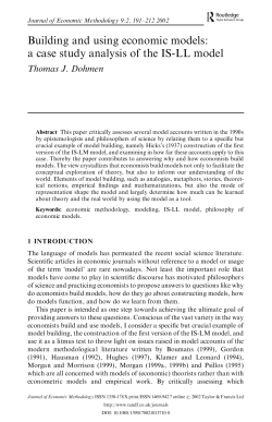 Building and using economic models: a case study analysis of the IS