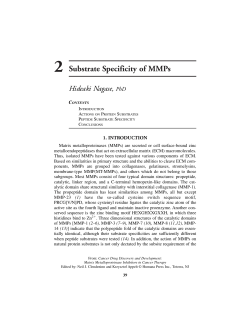 2 Substrate Specificity of MMPs