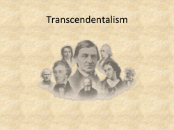 Sources of Transcendentalism