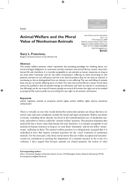 Animal Welfare and the Moral Value of Nonhuman