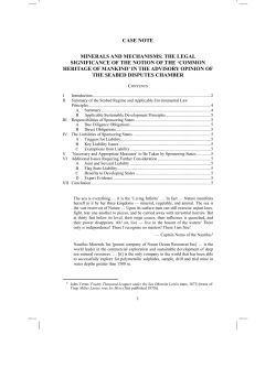 the legal significance of the notion of the `common heritage of mankind`