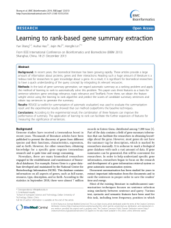 Learning to rank-based gene summary extraction