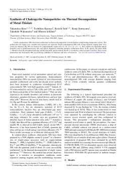 Synthesis of Chalcopyrite Nanoparticles via Thermal Decomposition