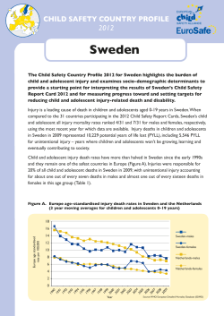 Country profile for Sweden 2012 - European Child Safety Alliance