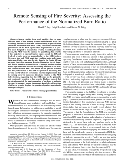 Remote Sensing of Fire Severity