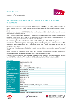 press release sncf mobilites launched a successful eur 1 billion 12