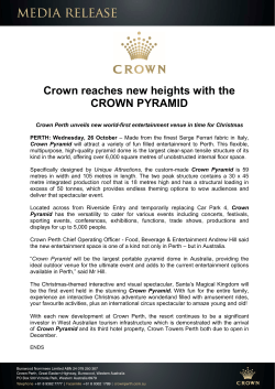Crown reaches new heights with the CROWN PYRAMID