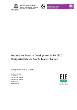 Sustainable Tourism Develop