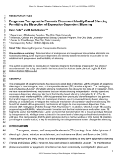 Exogenous Transposable Elements Circumvent