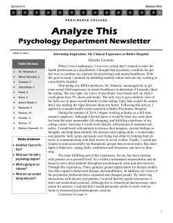 Analyze This - Providence College